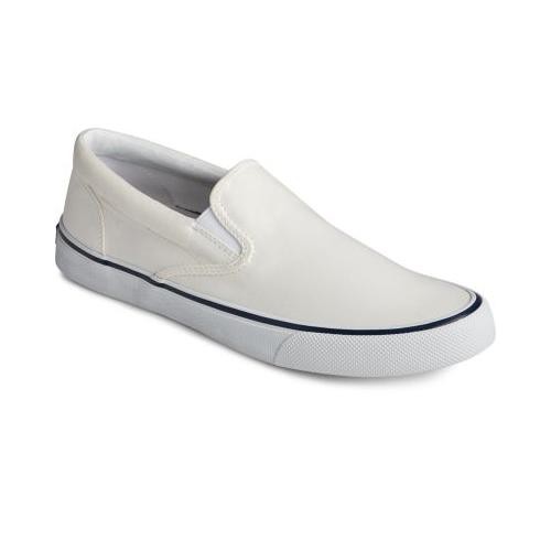 Sperry Men's Striper II Slip On Sneaker Salt Washed White - 13934930 (STS22404),