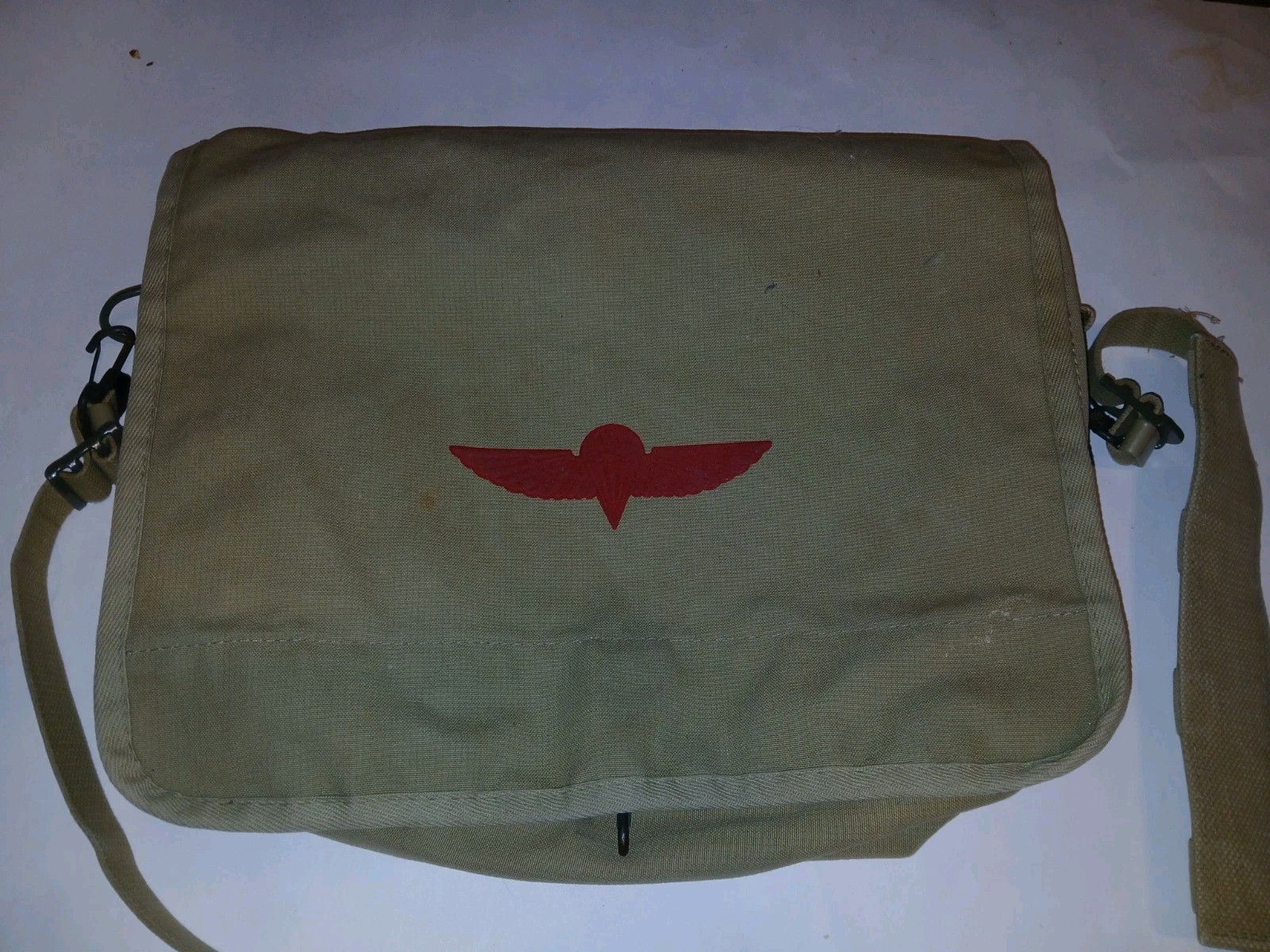 Israeli Air Force Paratrooper Canvas Satchel Messenger Shoulder Bag Israel