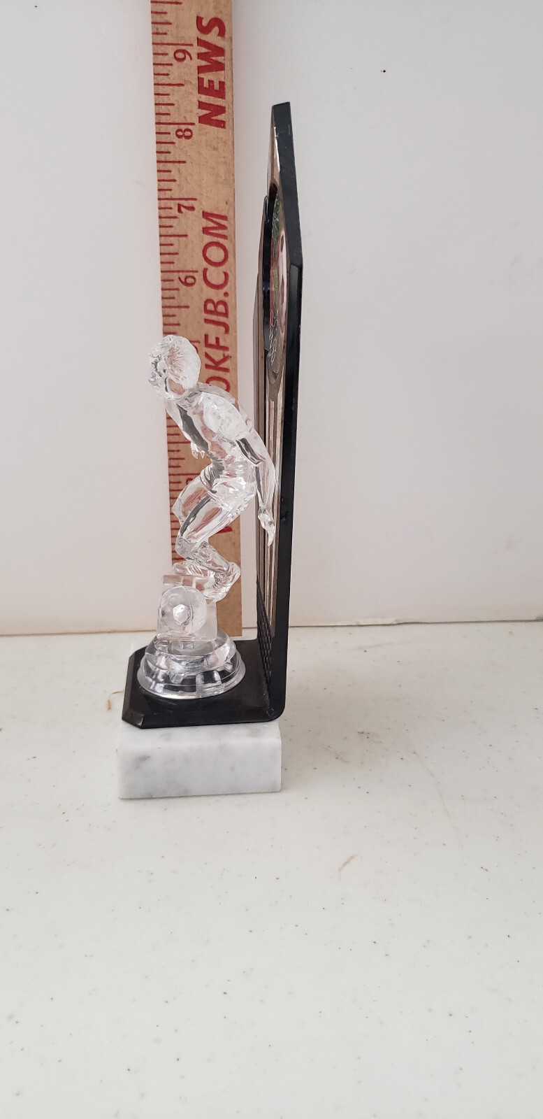 Soccer Trophy award tall acrylic and Marble Base