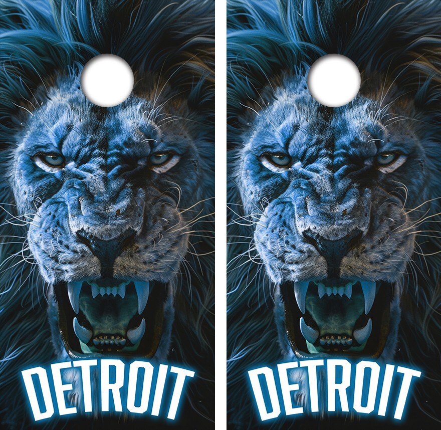 Detroit Lions Cornhole Board Wraps - one set - 2 pcs. FREE LAMINATION #4974