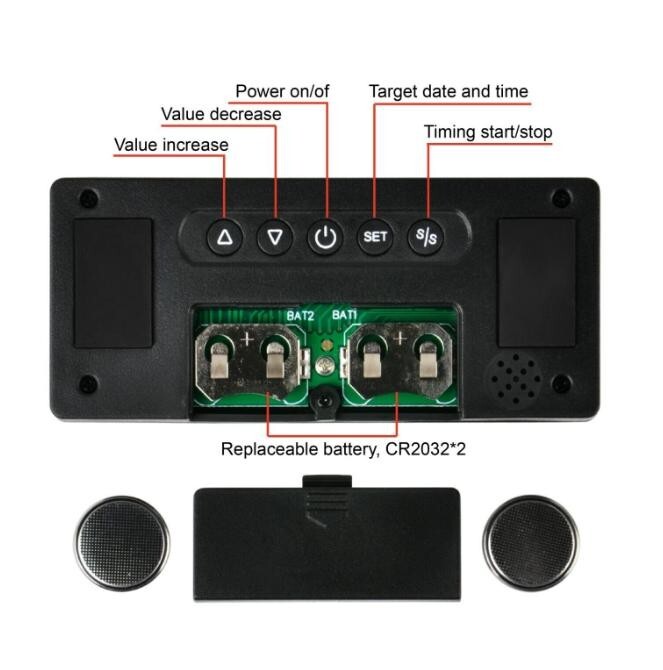Digital 9999 Days Timer Count-up/Count down Clock Magnet Loud Alarm Easy to Read