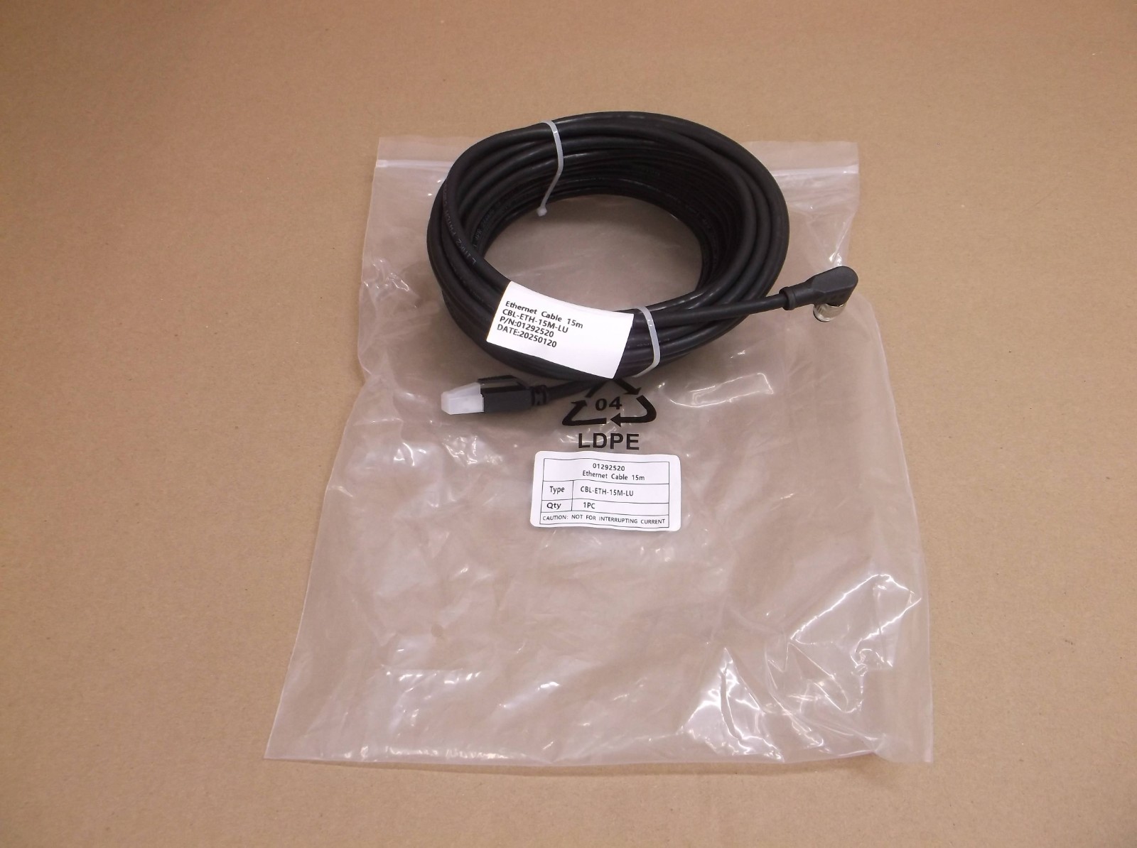 CBL-ETH-15M-LU Mech-Mind Robotics NEW 15M Ethernet Comm Cable For 3D Cameras