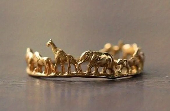 Safari animal toe ring 2 pieces