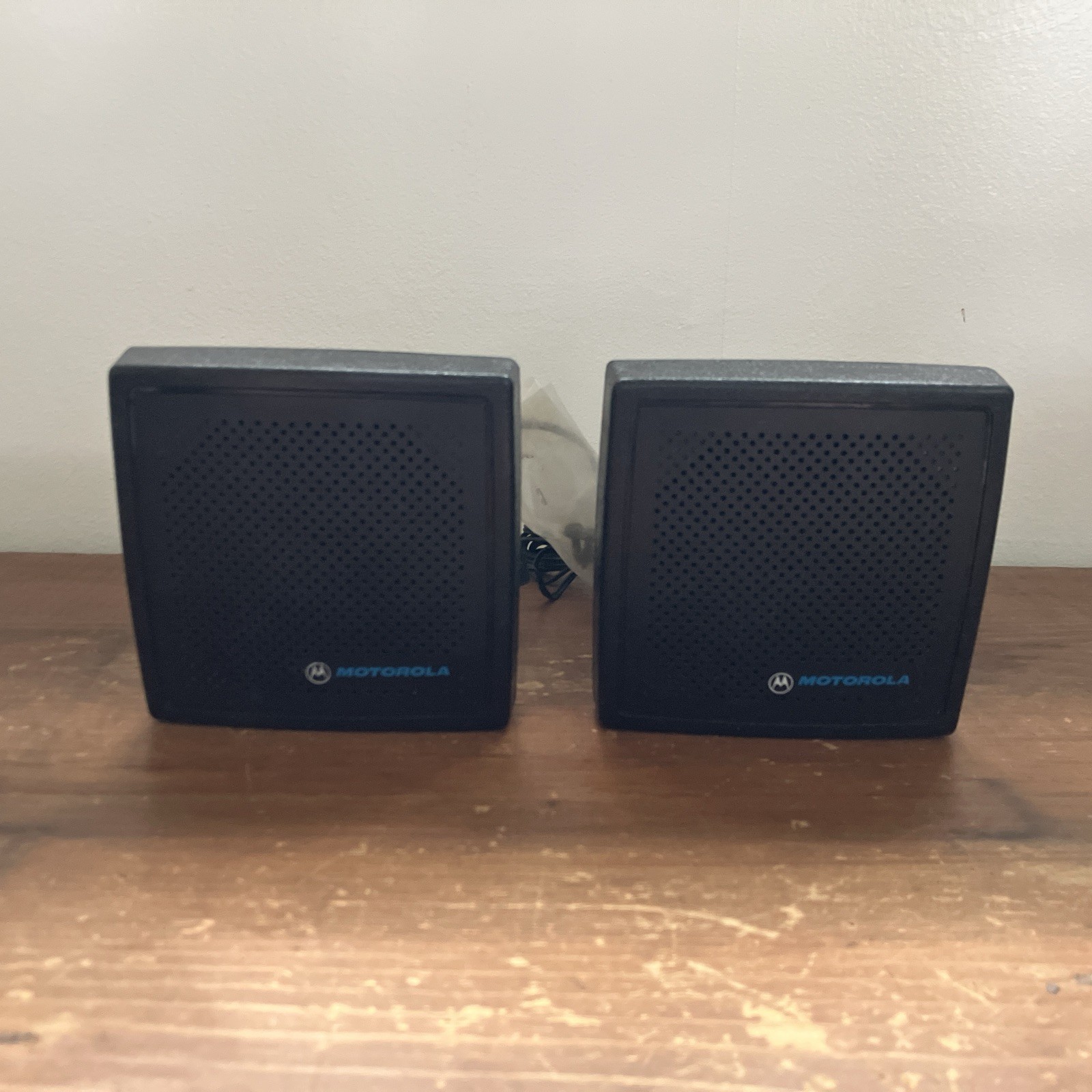 Two Motorola HSN9326AR External Speakers for Two Way Radios with 2 Pin Connector