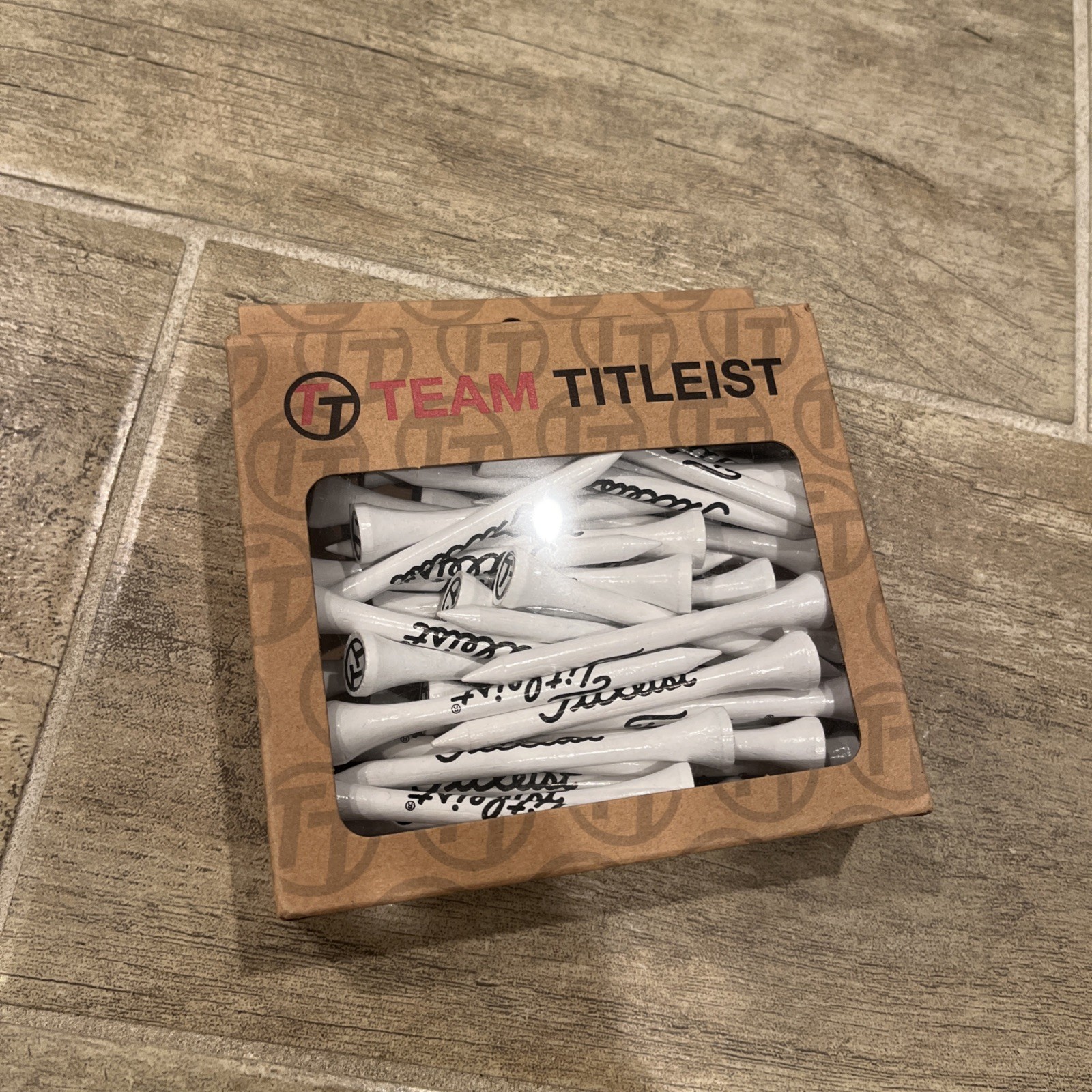 NEW IN BOX RARE! Team Titleist TT Logo 50 Golf Tees 2 5/8 inch length