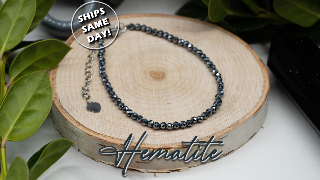 Hematite Crystal Sparkling Faceted Seed Beads Crystal Bracelet