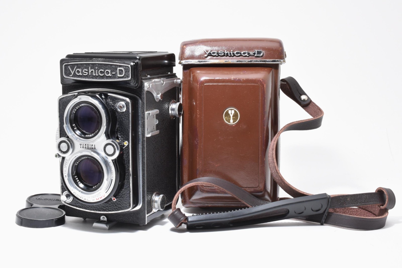 *Near MINT* Yashica D Black TLR Film Camera Yashikor 80mm f3.5 From JAPAN #4902