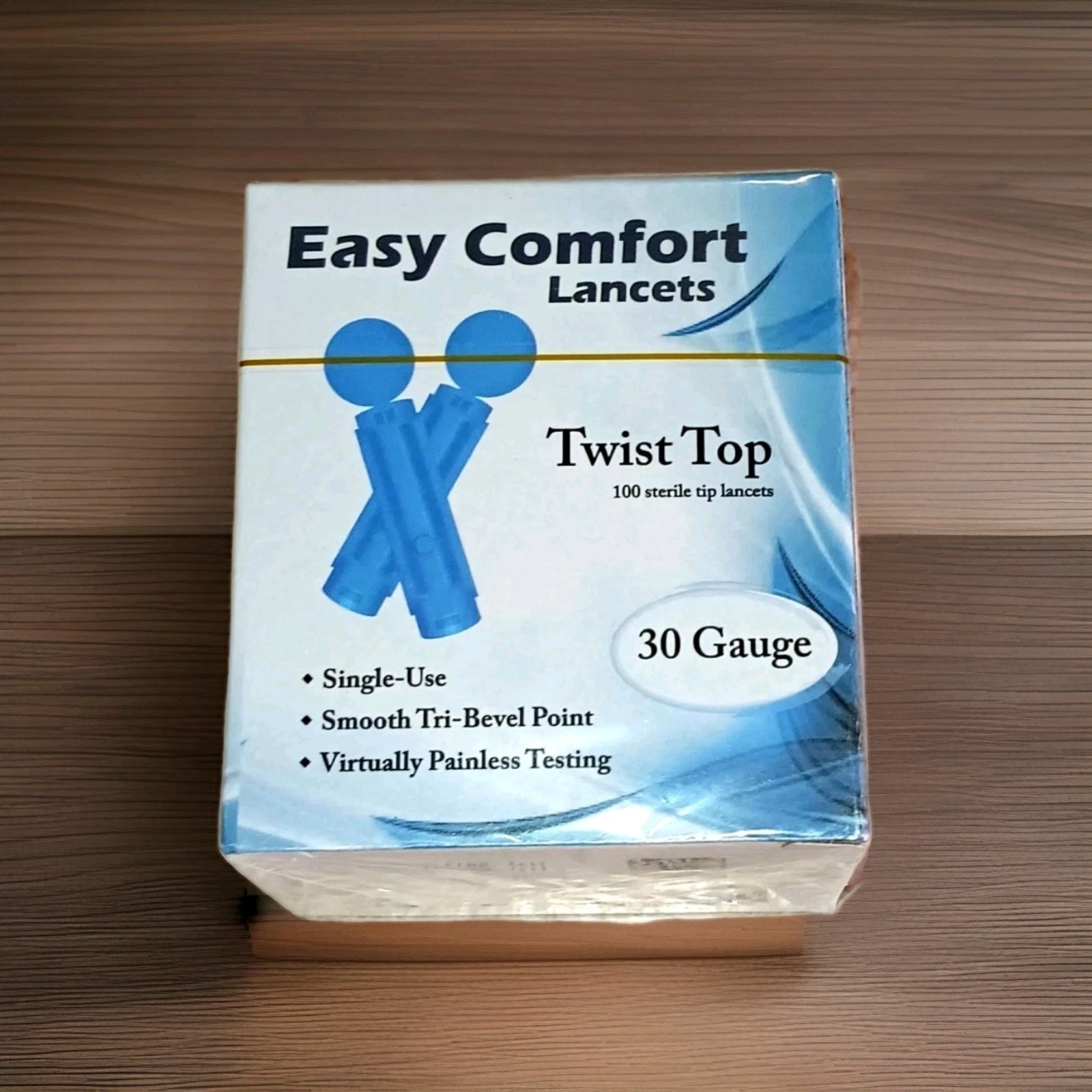 Easy Comfort Lancets Twist Top 30 Gauge 100 Count Sealed Box