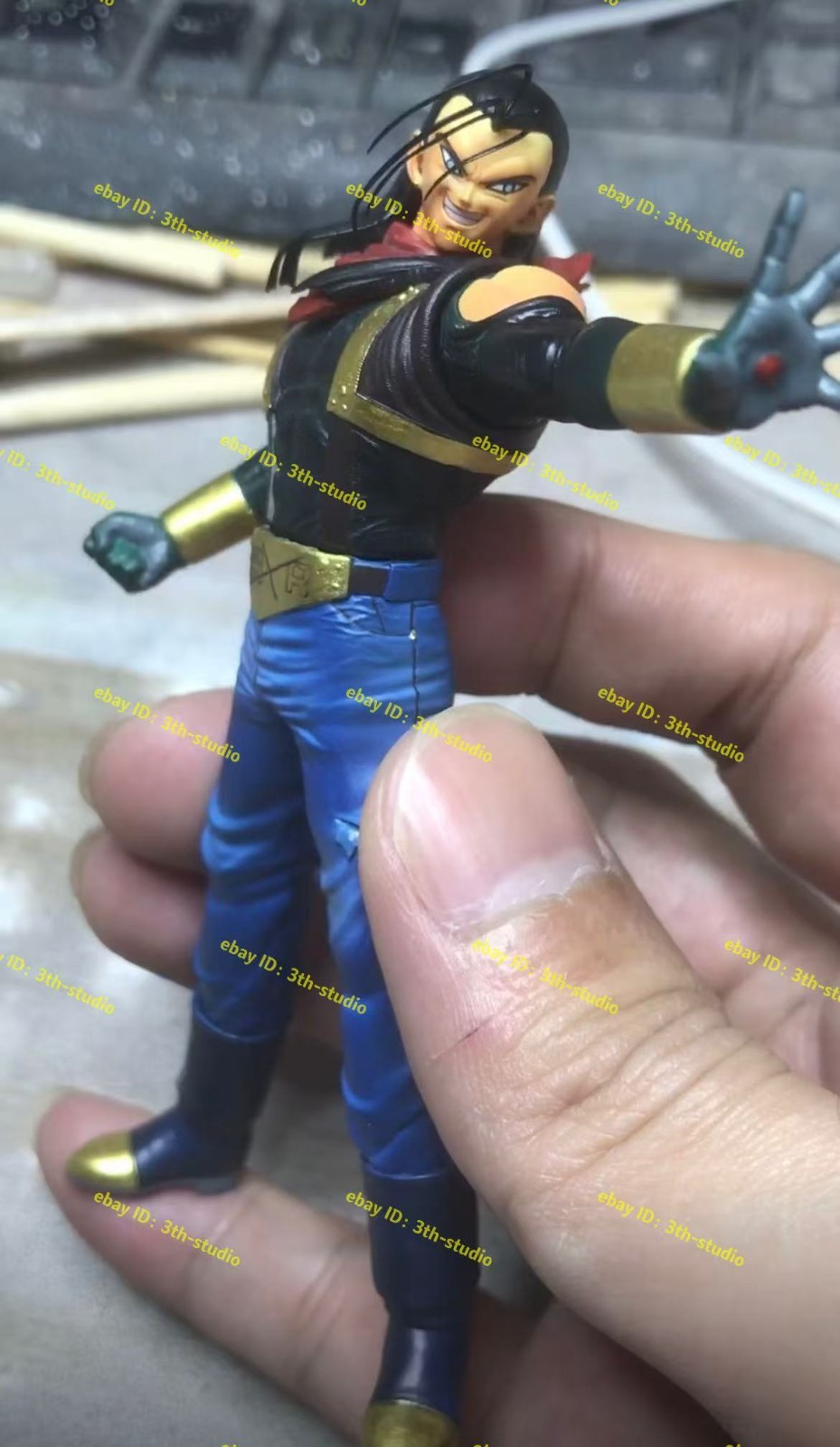 CUSTOM hg sizes dragon ball gt SUPER 17  resin figures about 10.4cm