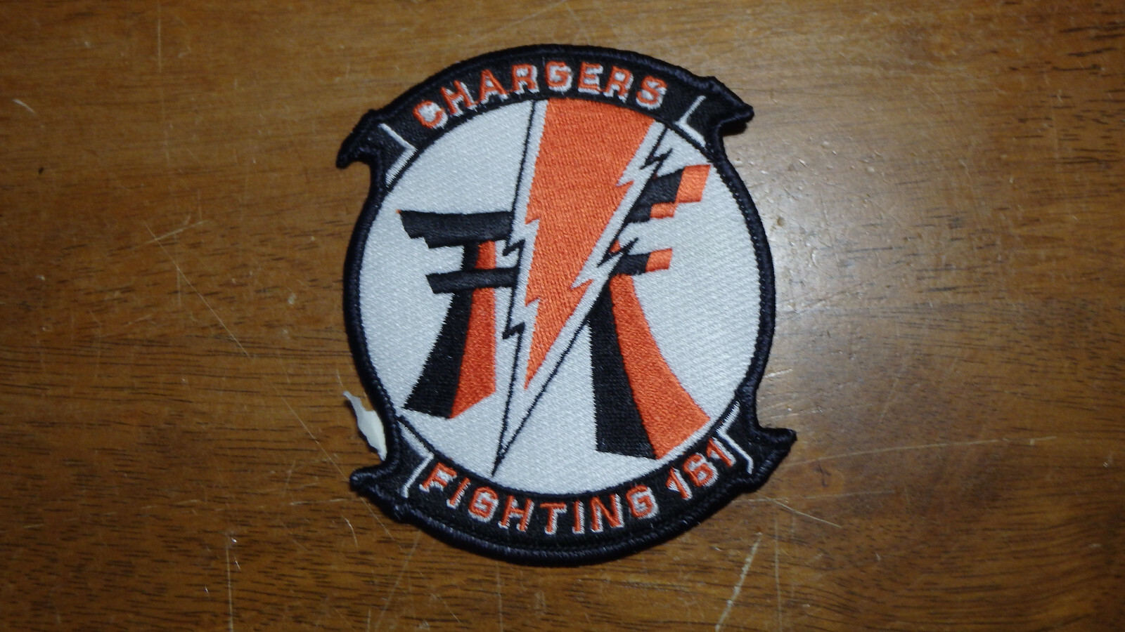 U S  NAVY  FIGHTING 161 CHARGES AIRCRAFT CARRIER   PATCH  BX T #11