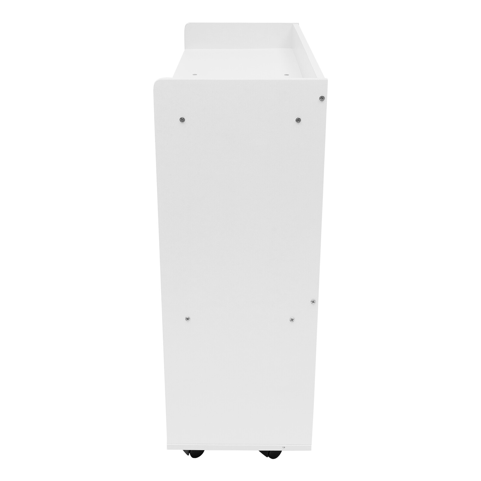 23.6*9.4*26 in Warm White Filing Cabinet Storage Shelf Mobile Printer Stand
