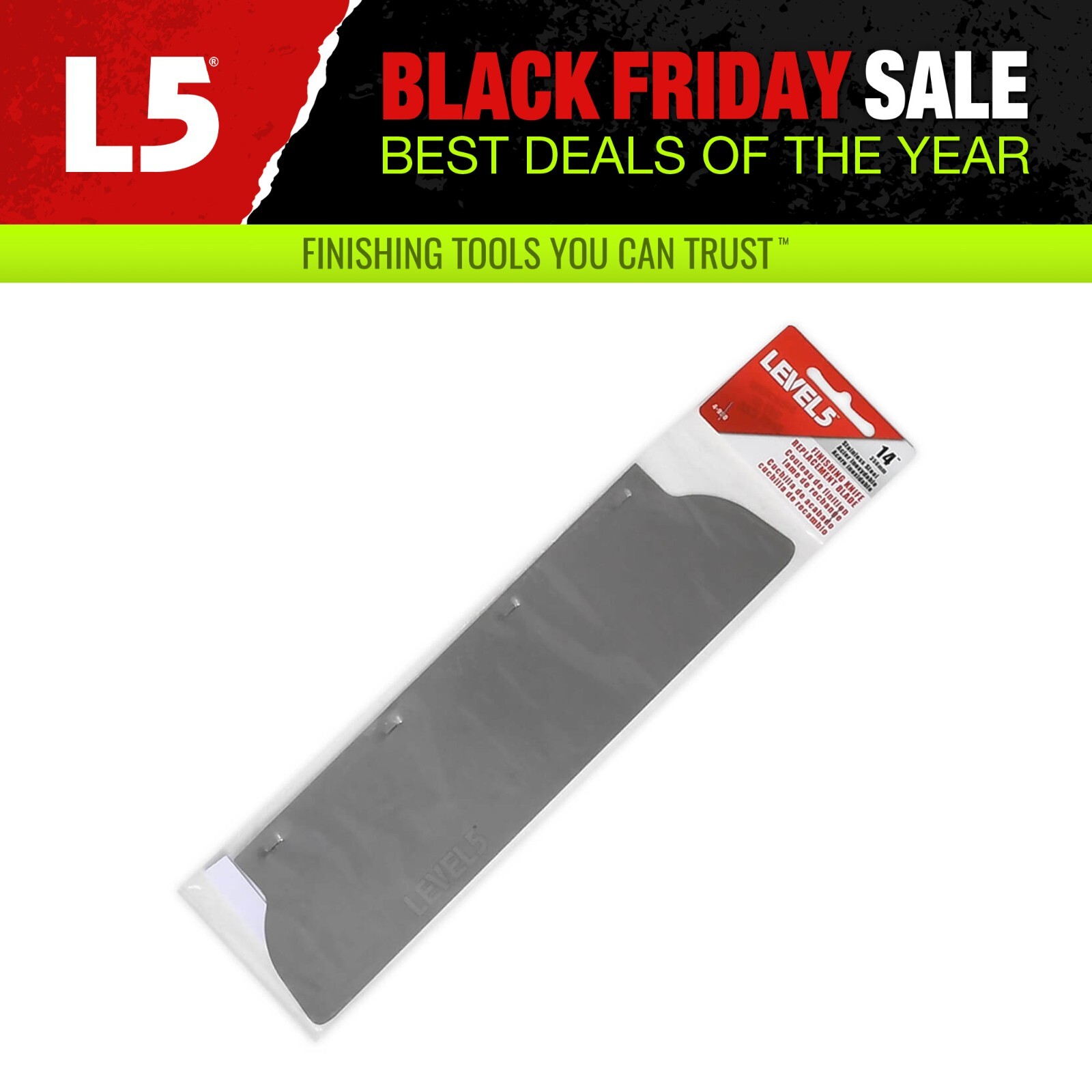 Drywall Skimming Blade 14" Replacement Insert - LEVEL5 | 4-950