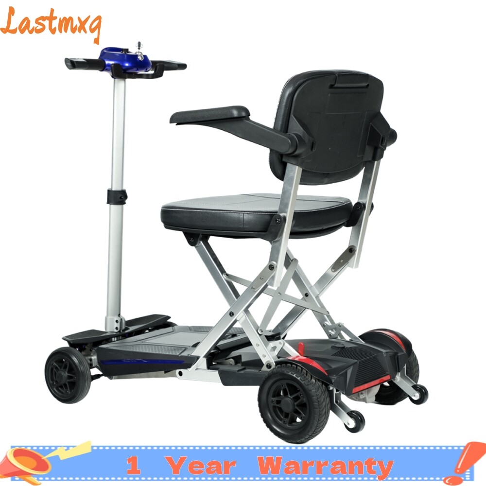 Lightweight Travel Mobility Scooter Foldable 4 Wheels 9.32miles 275 lb Capatity