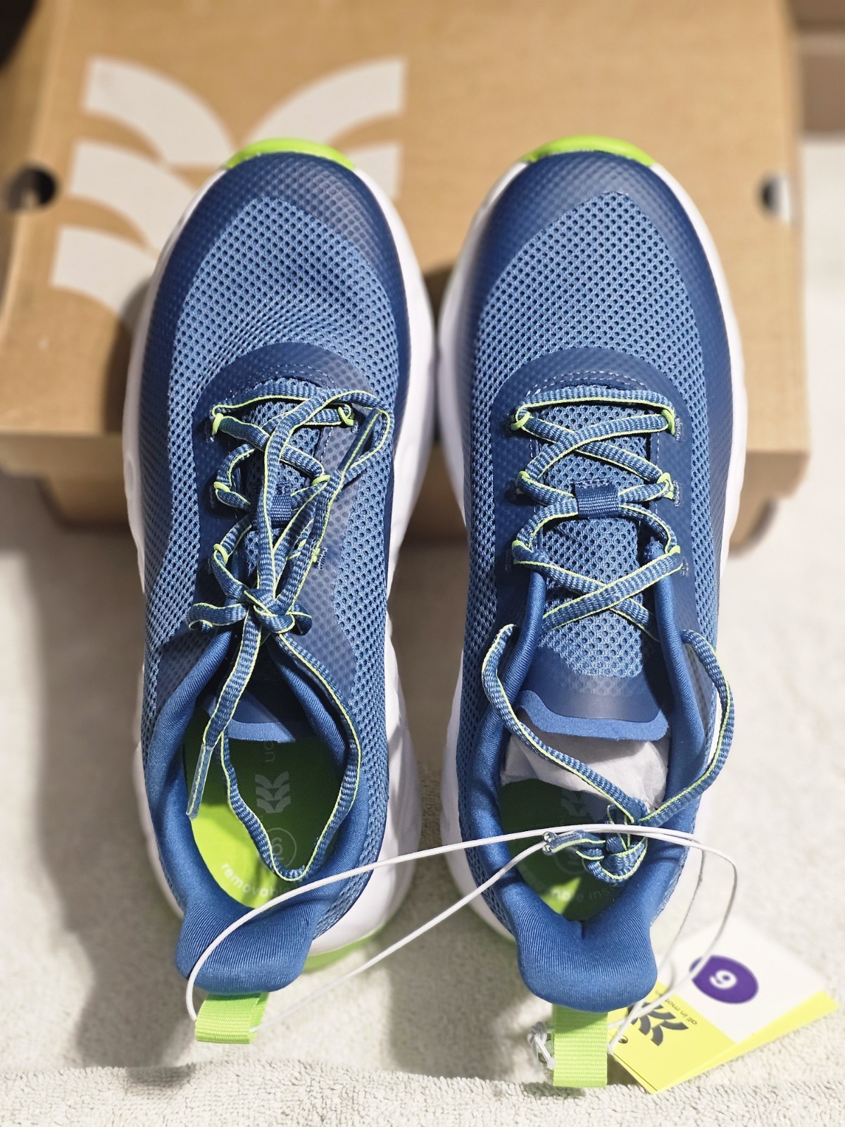 All In Motion  Camren Sneakers. Women's Size 6. Blue & Green. NEW In Box