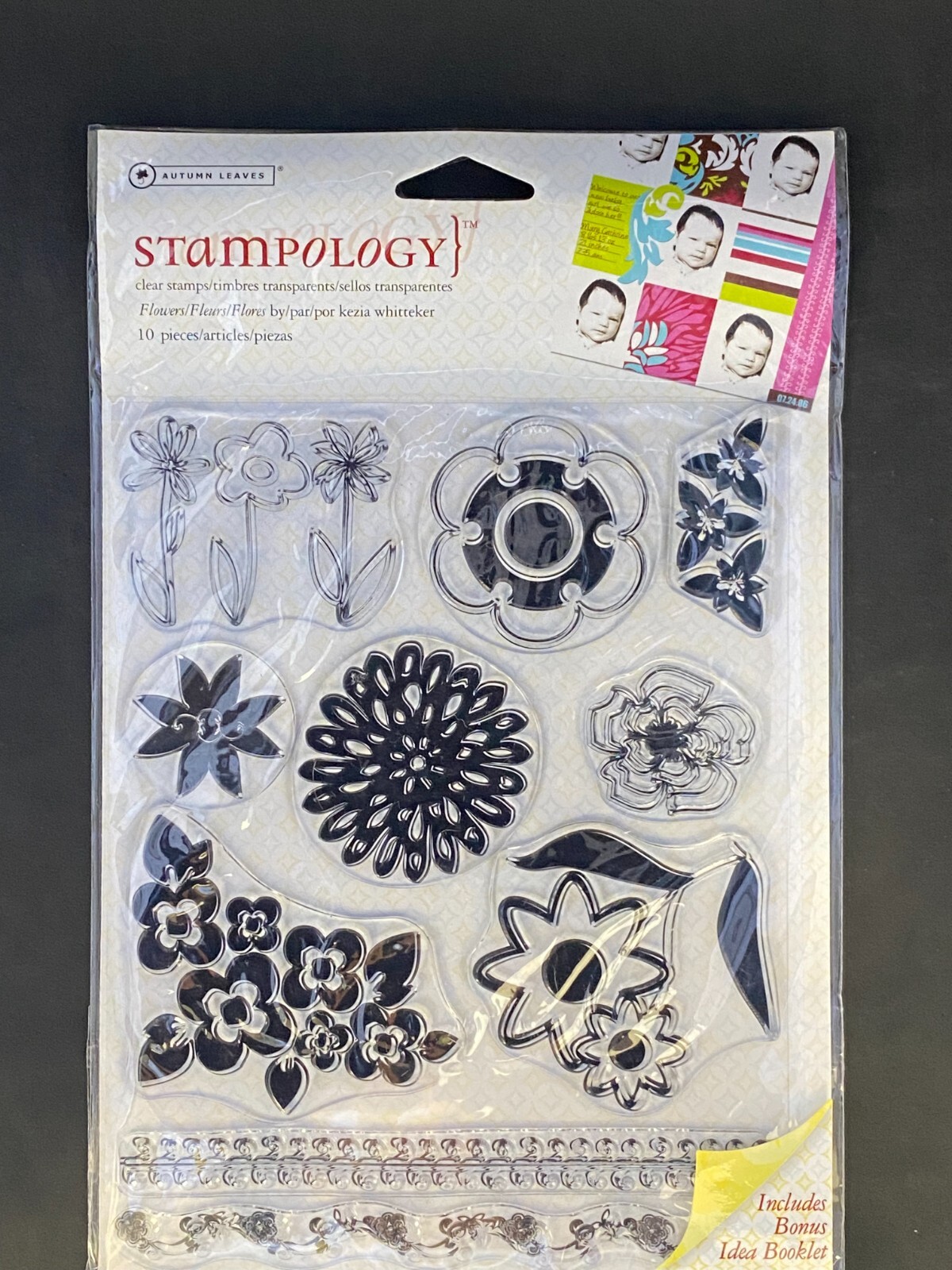Stampology Flowers Clear Samps 12pc Cling Rubber by Autumn Leaves Crafts New