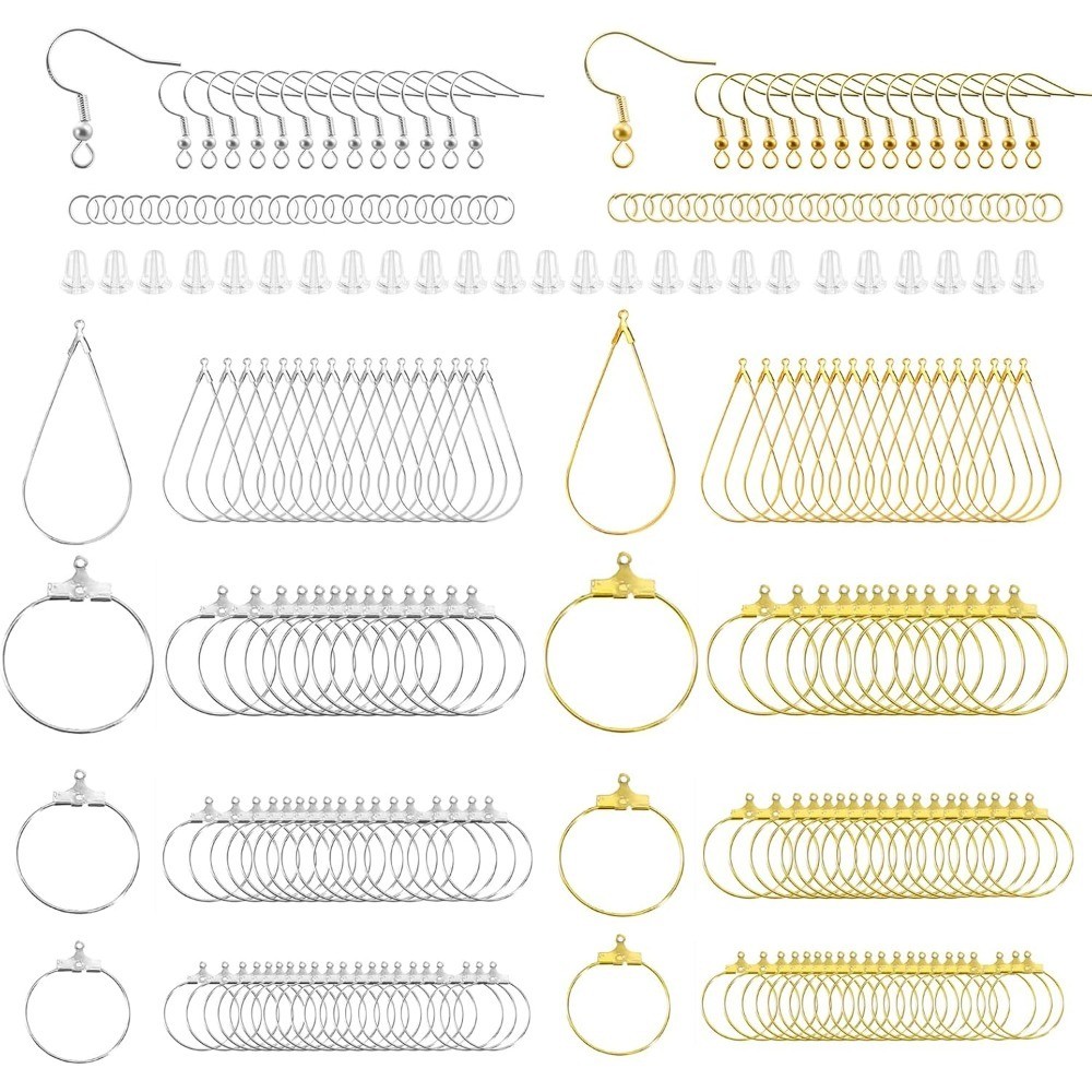 483Pcs Earring Making Kit with Beading Hoop Earring Finding Component
