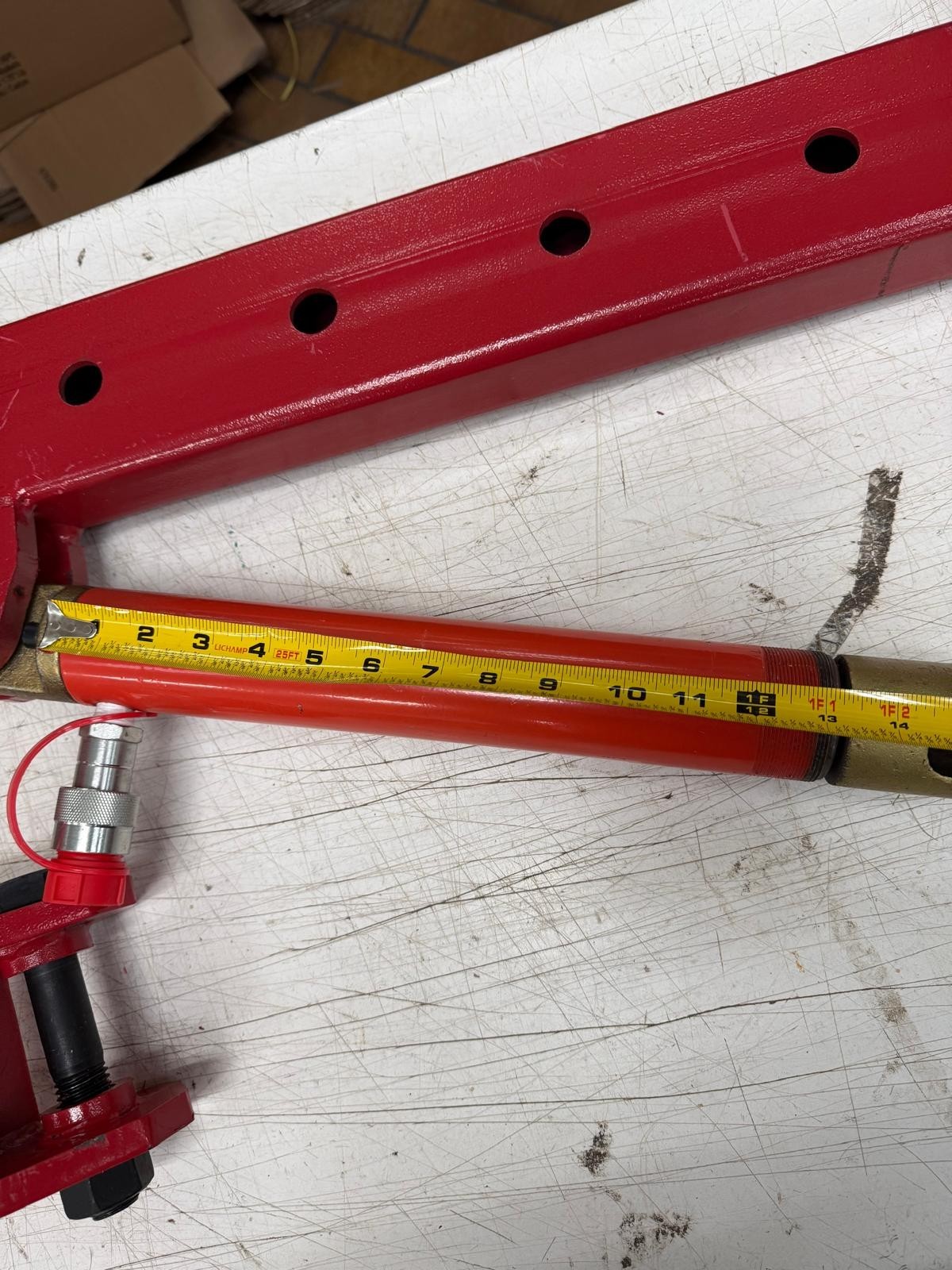 Roof bar attachment with Hydraulic Cylinder for frame puller frame machine