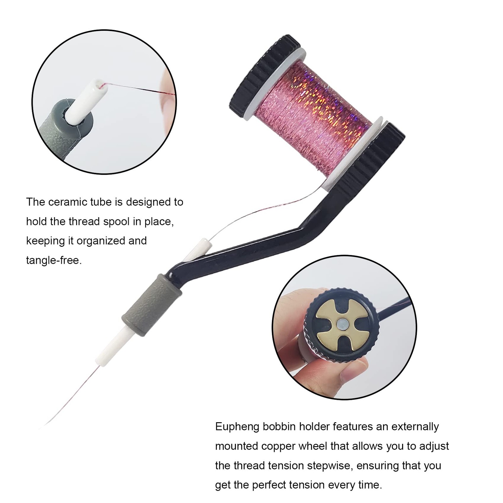 EUPHENG Fly Tying Tool Combo Fly Tying Accessories and Tools Kit, Fly Tying B...
