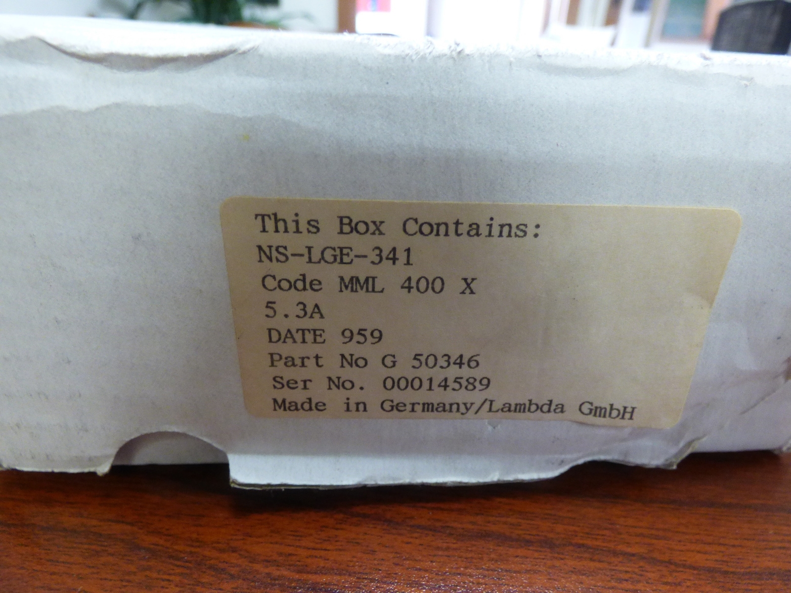 OMEGA MML400X5A COUTANT LAMBDA POWER SUPPLY NS-LGE-260