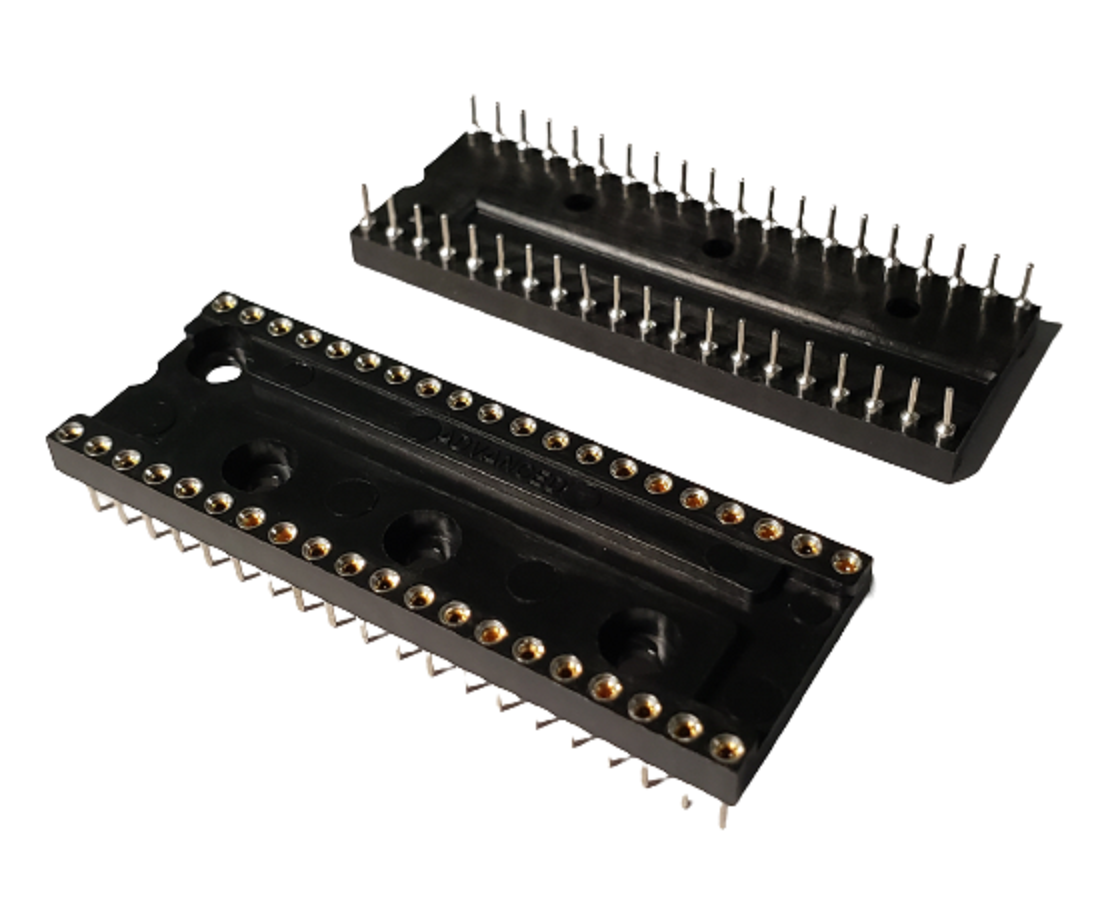 1 PCS Advanced 40 PIN IC SOCKET ROUND HOLE 40 DIP-40 Closed Frame BLACK