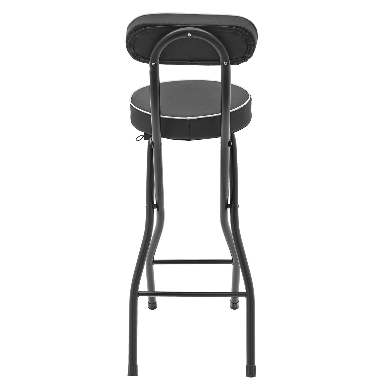2pcs Black Counter Stool Bar Stool Portable Folding Kitchen Dining Chair US