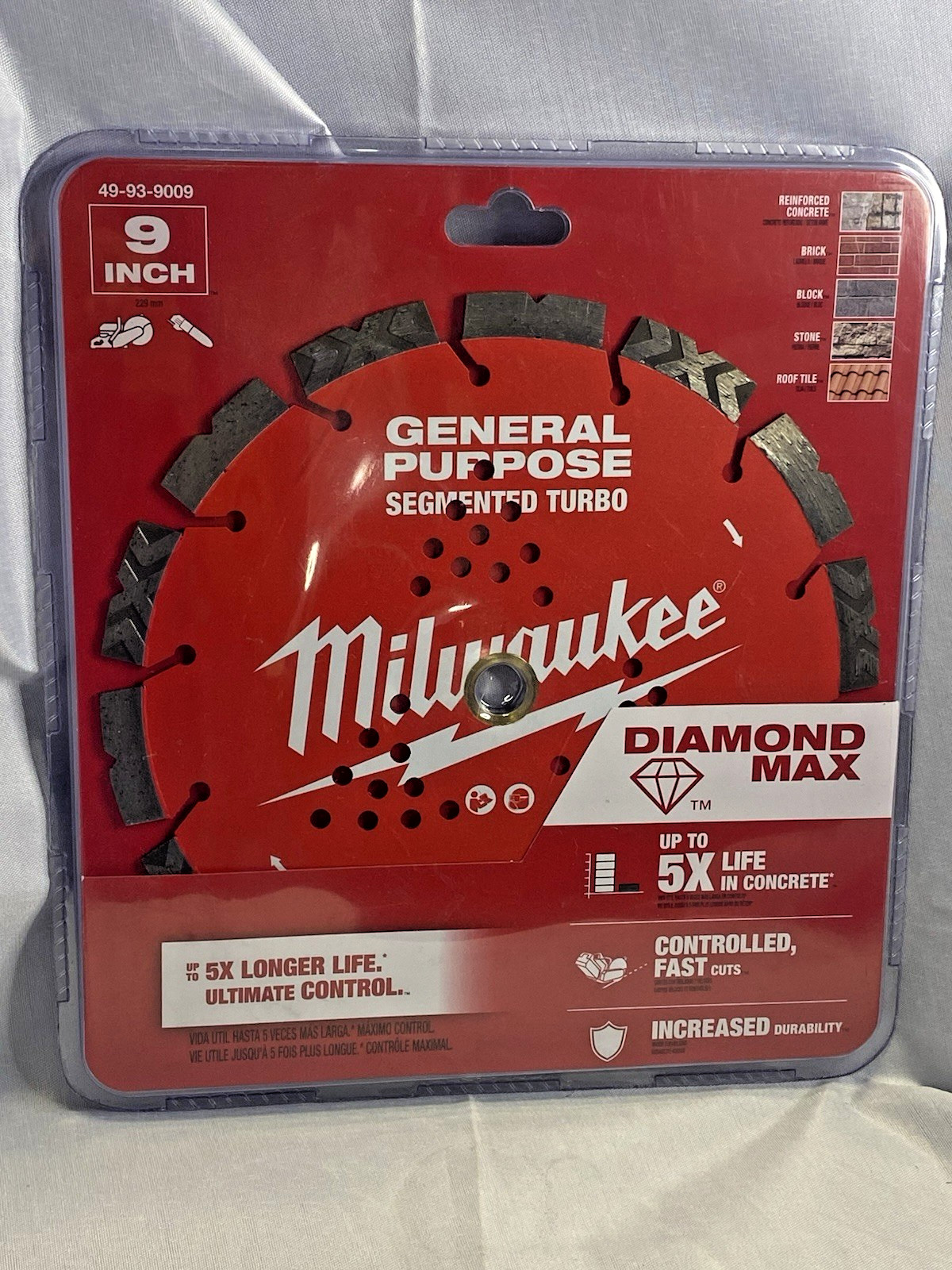 Milwaukee 49-93-9009 9" DIAMOND MAX Turbo Diamond Blade