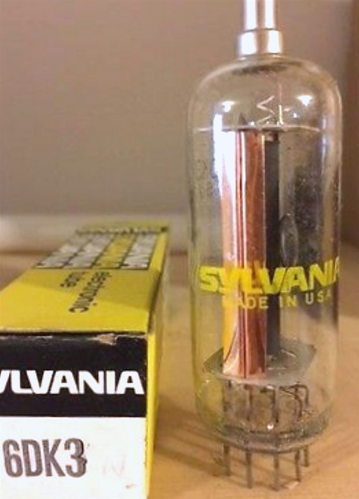 6DK3 TUBE SYLVANIA NIB TESTED & BOXED VINTAGE COMMERCIAL SURPLUS