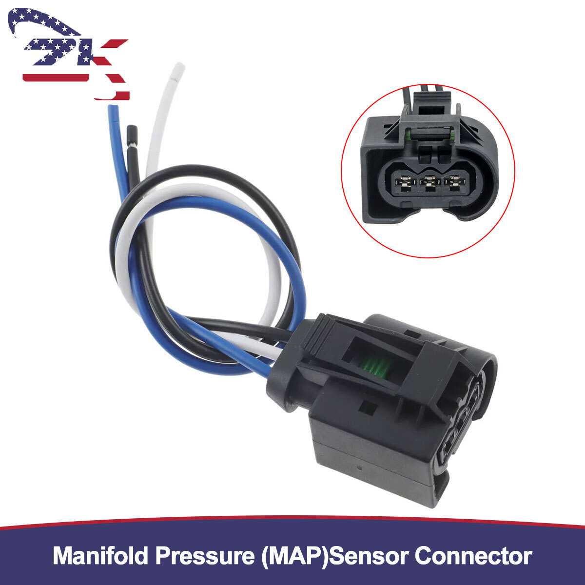 MAP Sensor Connector Pigtail for Volvo S80 V70 XC60 XC70 XC90 Land Rover LR2