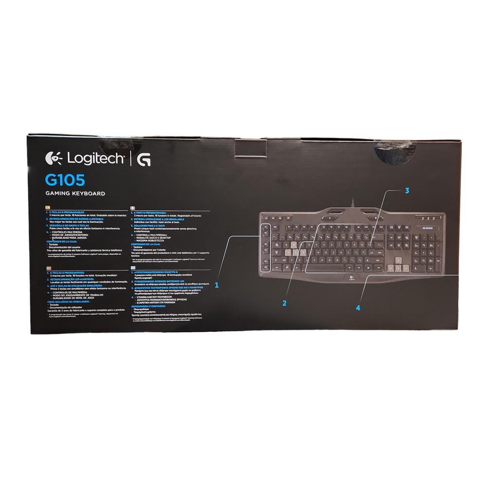 Logitech G105 Gaming keyboard USB Italian QWERTY Black 920-005050