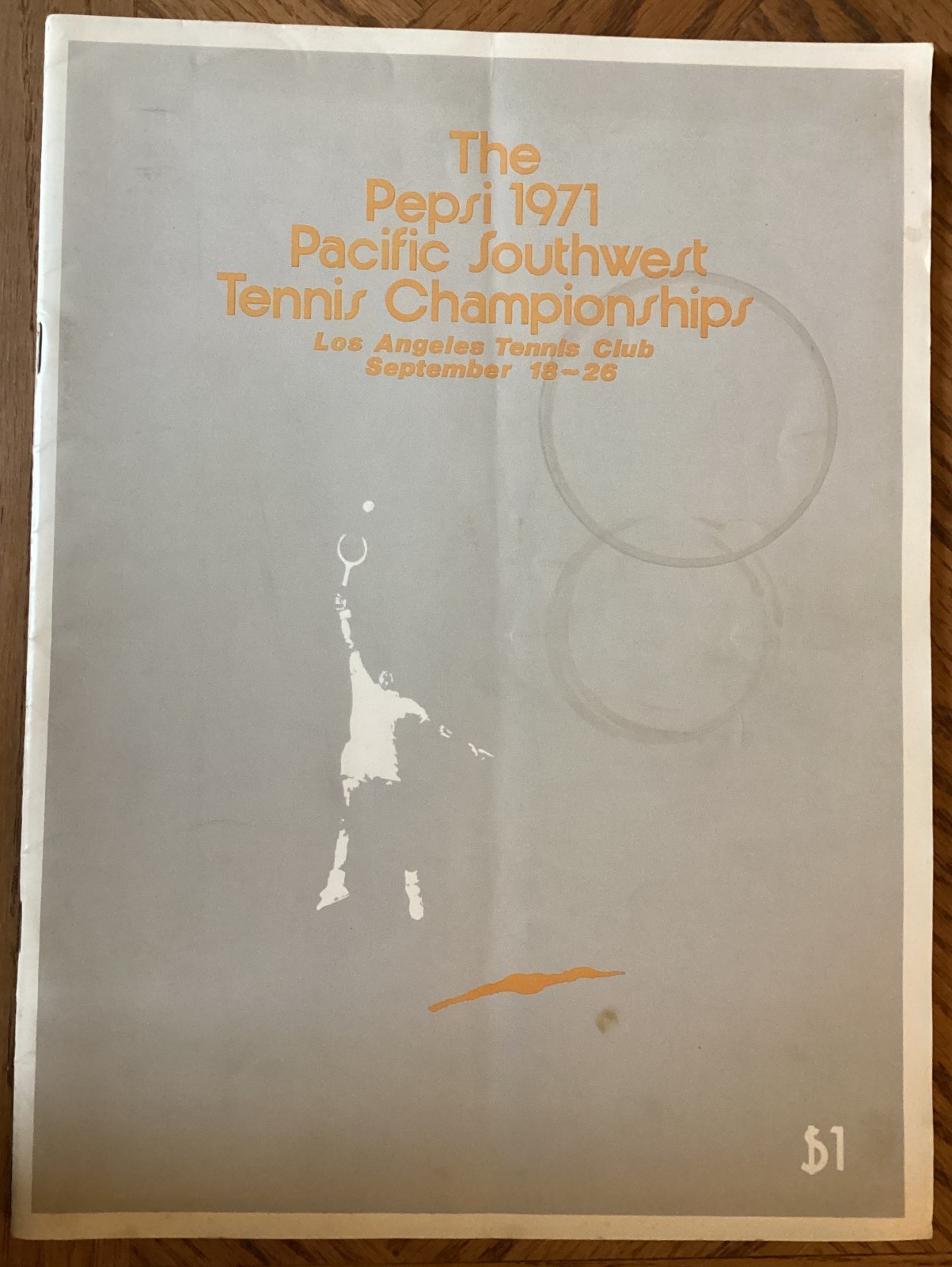 Pepsi 1971 Pacific Southwest Tennis Championships VTG Program