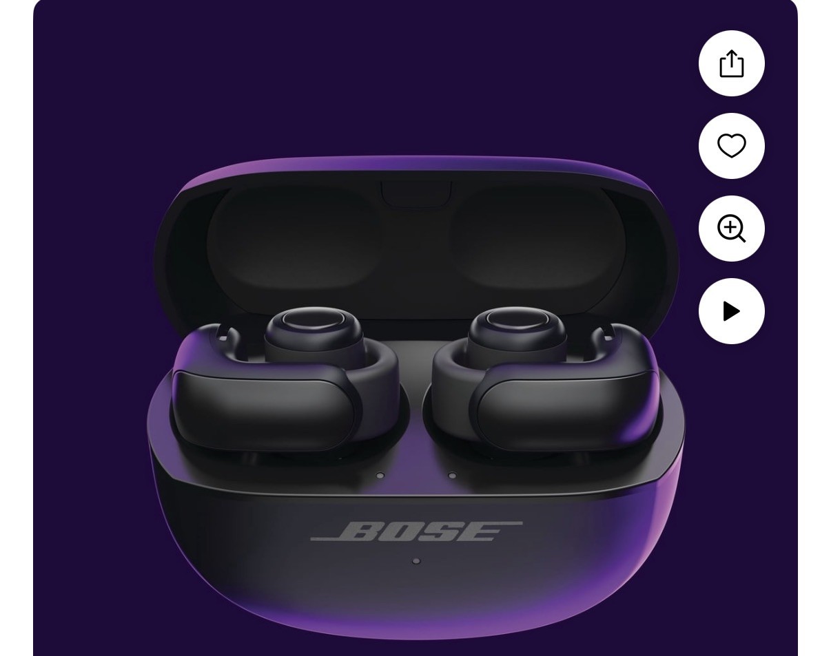 Bose Ultra Open Earbuds True Wireless Bluetooth Earbuds - Black open box