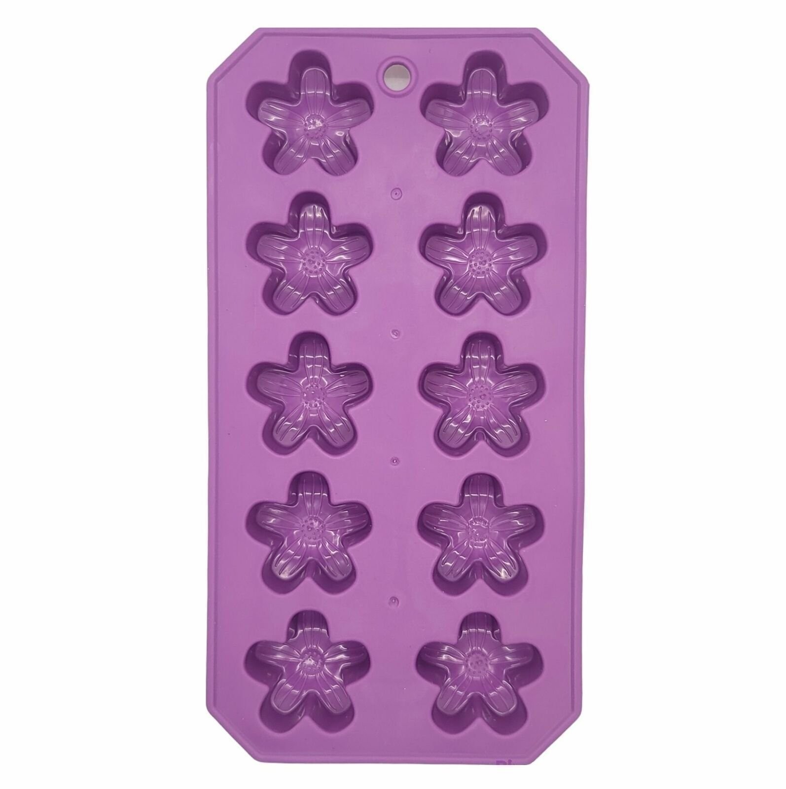 Chef Craft Flexible Thermoplastic 10-Cube Ice Cube Tray - Fun Flower Shapes