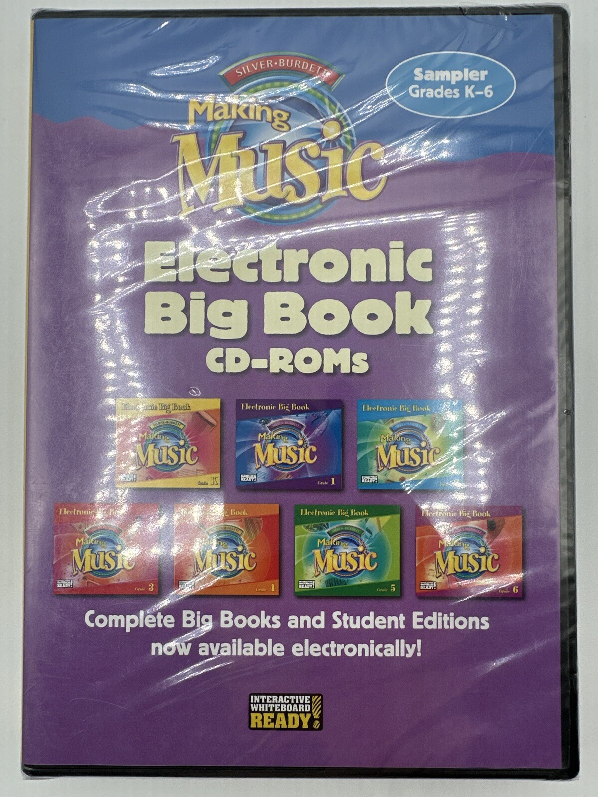 Electronic Big Book CD ROMs Sampler Grades K 6 Sealed Pearson Silver Burdett