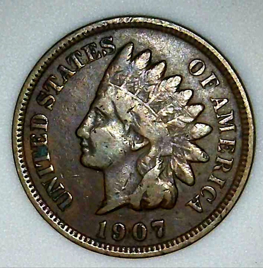1907-P 1C Indian Head Cent 26lor0312-2