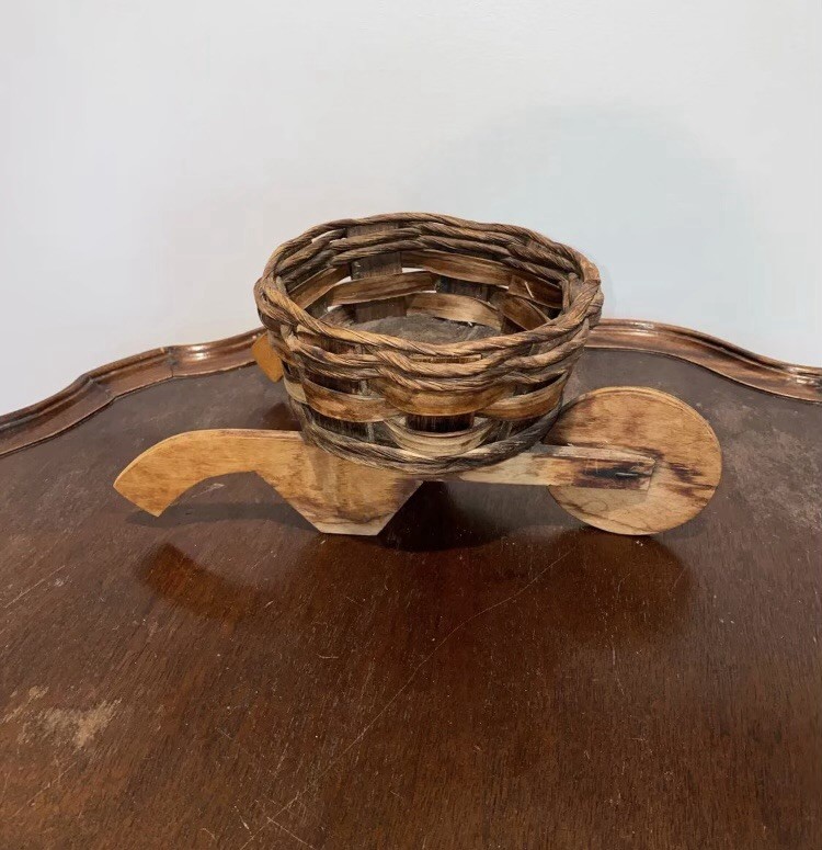 Vintage Wheelbarrow Basket Decor Cottagecore