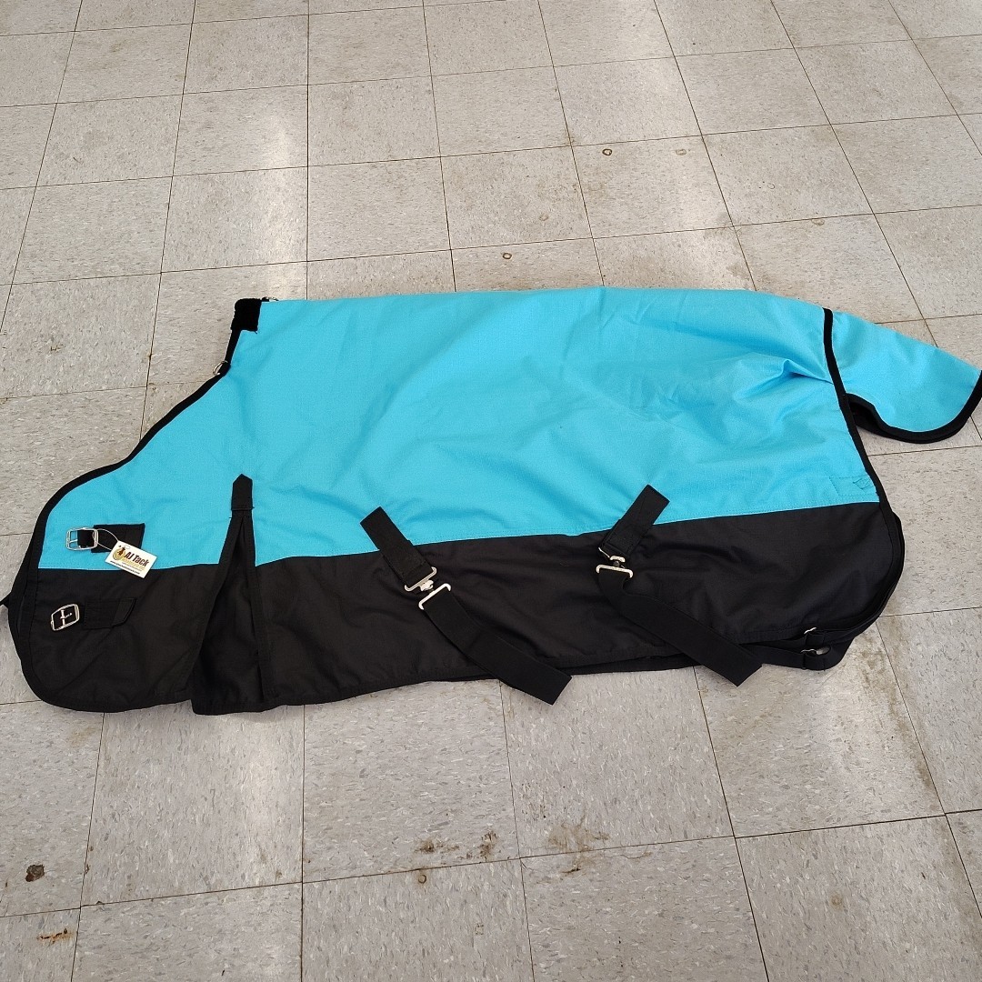 AJ tack 1200D Waterproof Pony Turnout Blanket Turquoise Size 56 New With Tags