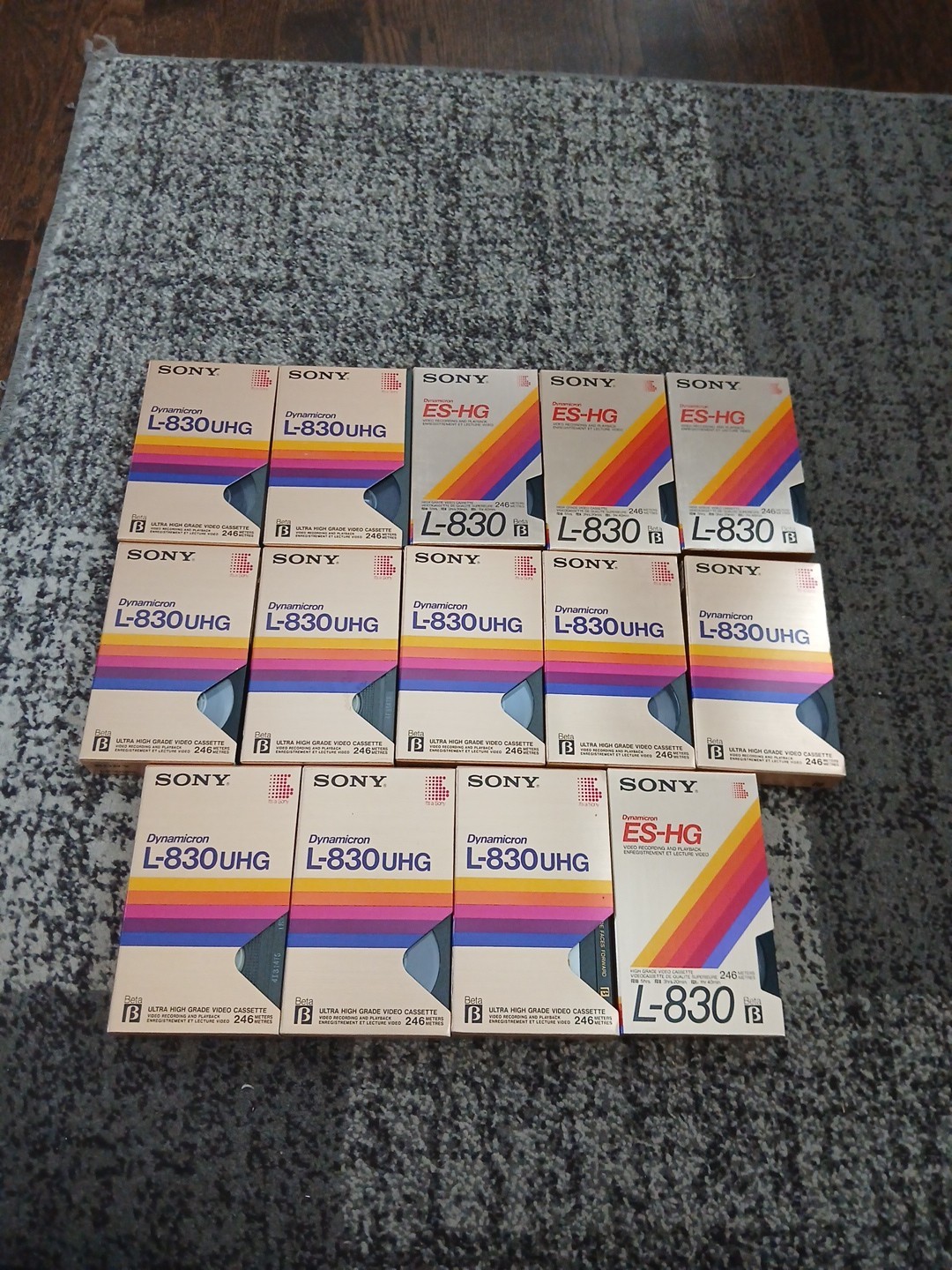 Lot Of 14 Sony ES-HG L-830 UHG Beta Tapes LOT To Record on  (NOT VHS) Used