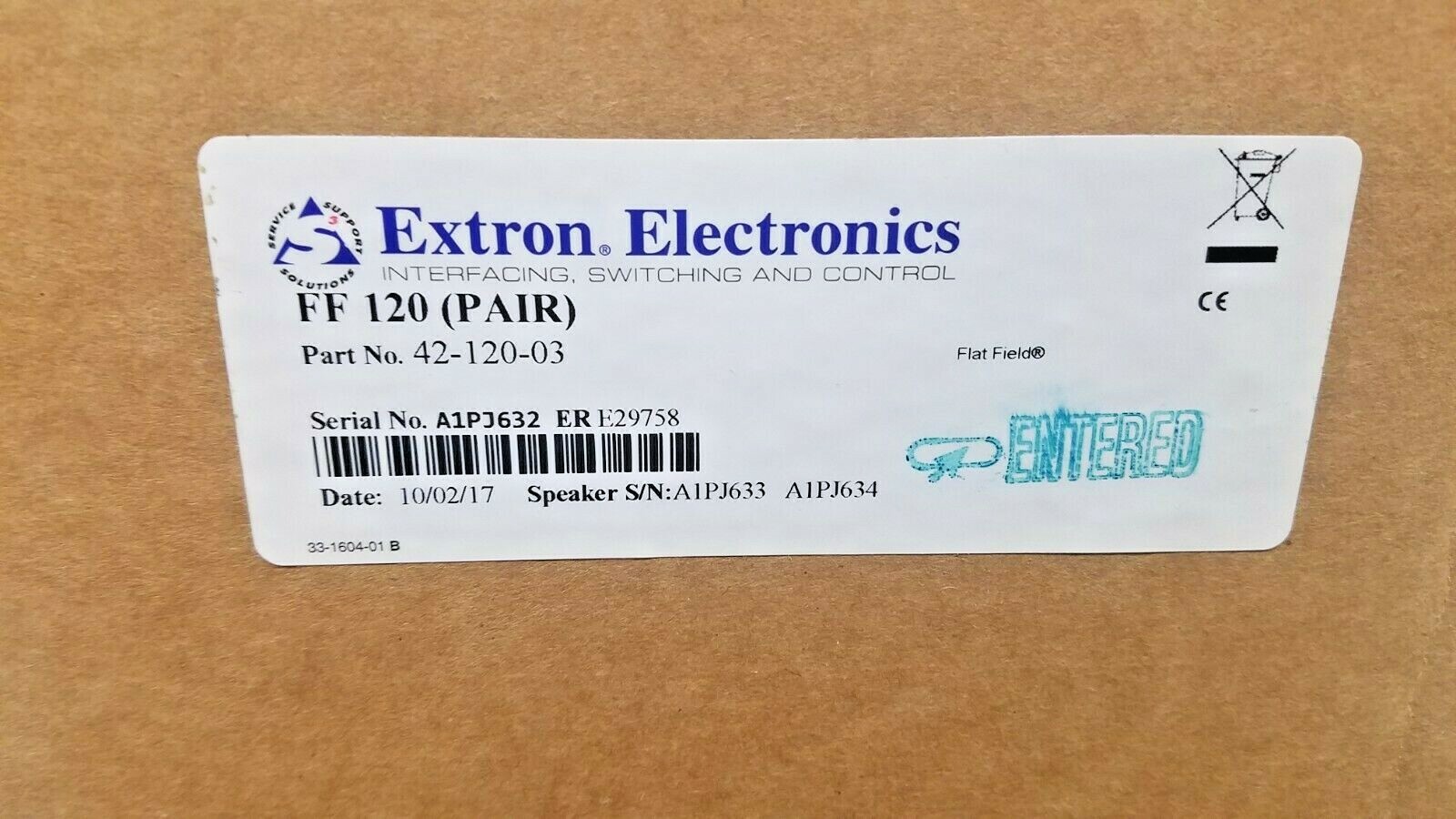 Extron Electronics FF 120 (pair) p/n 42-120-03 flat speakers