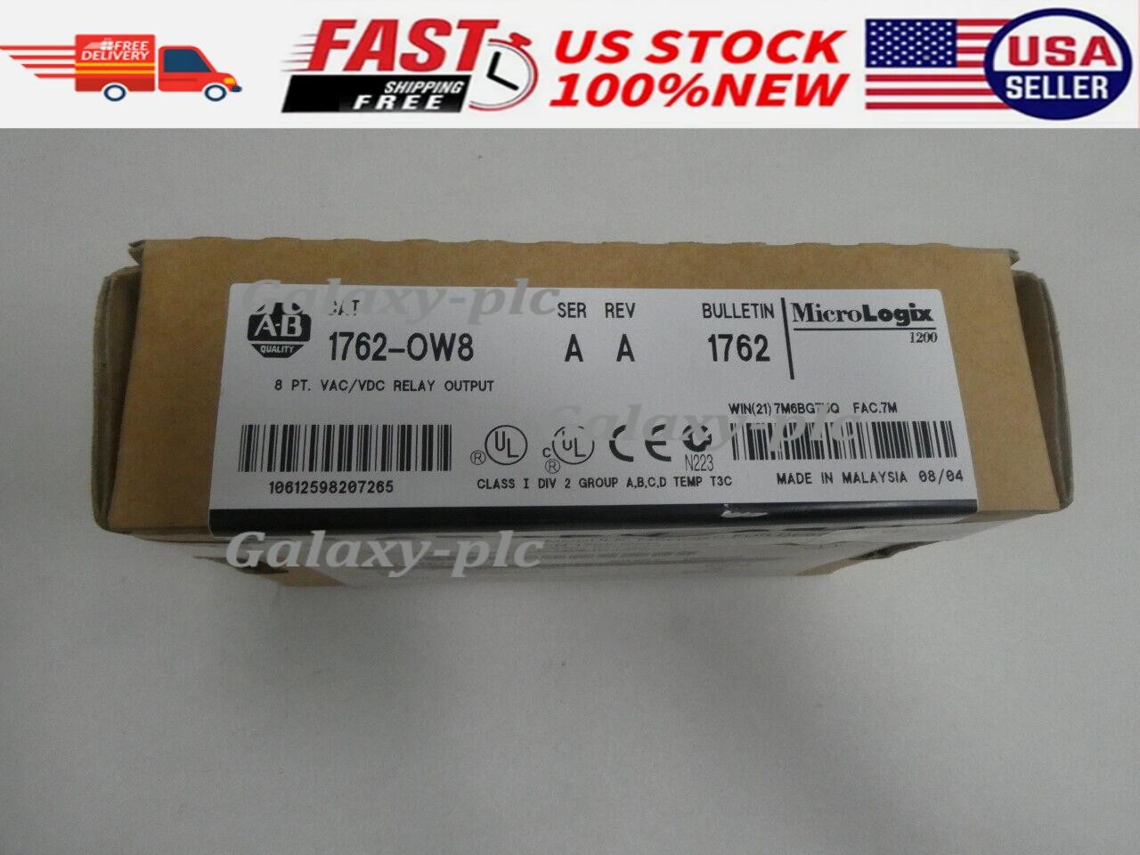 New AB 1762-OW8 MicroLogix 8 Point Relay Output Module 1762-OW8 Allen-Bradley