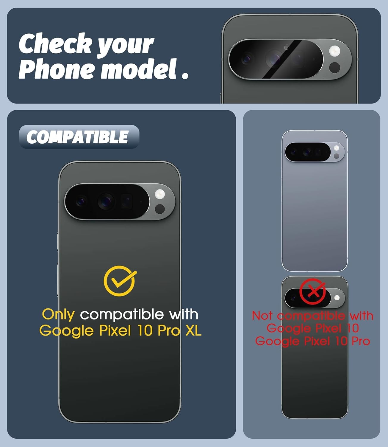 Orzero (3 Pack) Camera Lens Protector Compatible for Google Pixel 10 Pro XL...