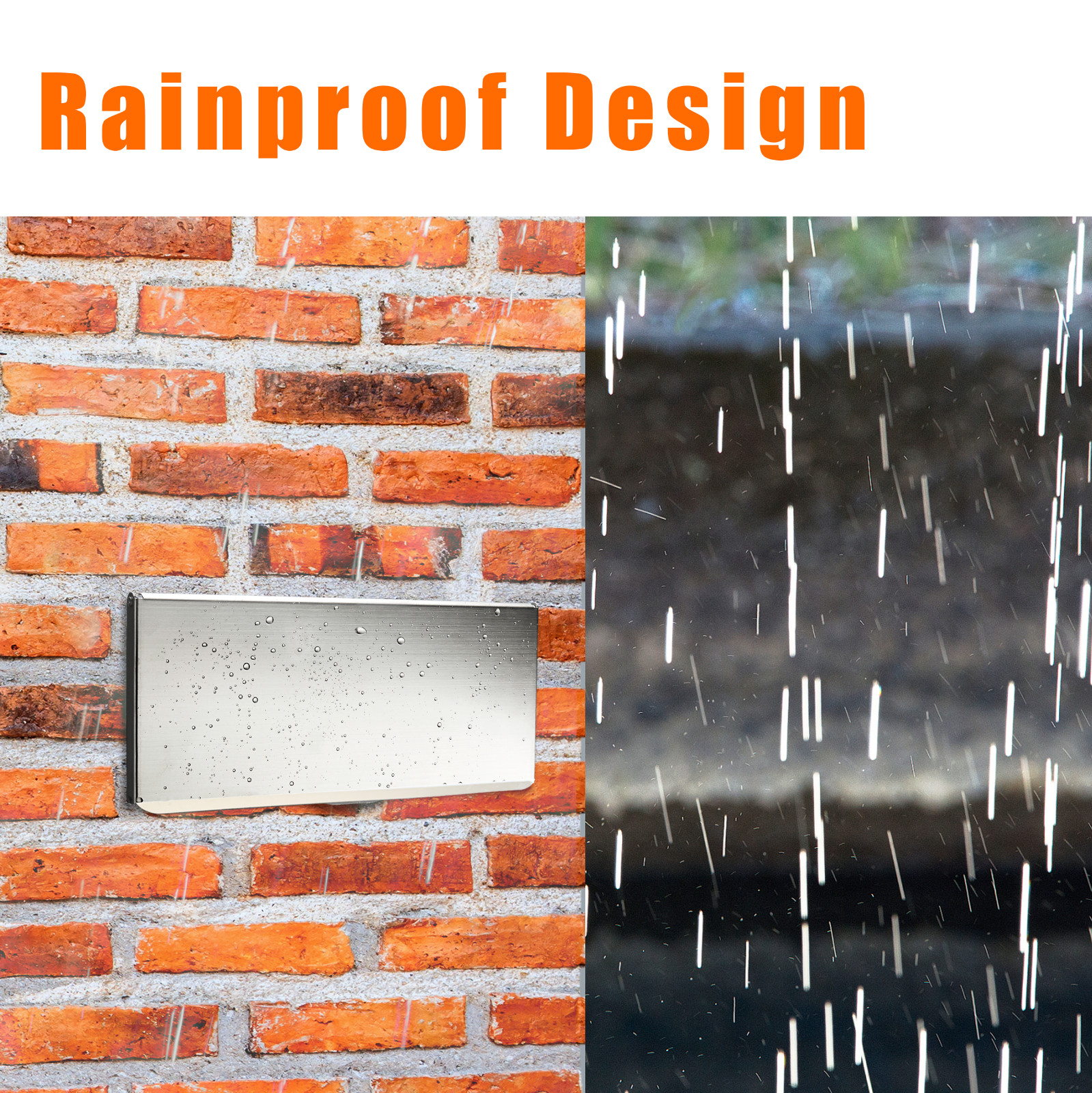 OPEN BOX Rainproof Through the Wall Locking Mailbox with 10'' Adjustable Chute