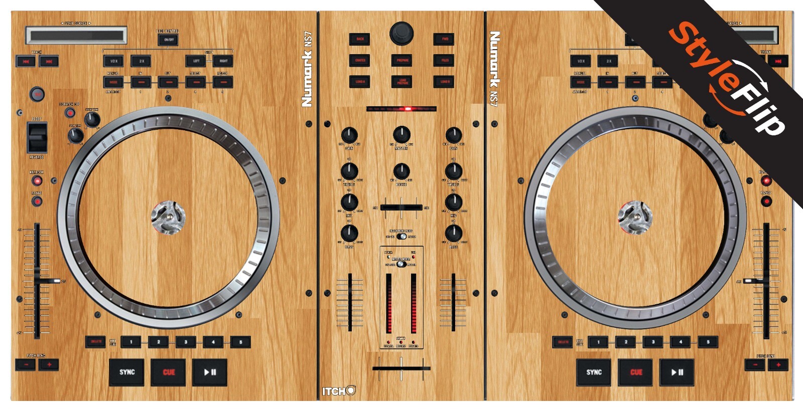 Numark NS-7 Skin | Wood #5 | Protective Decal | StyleFlip Skins