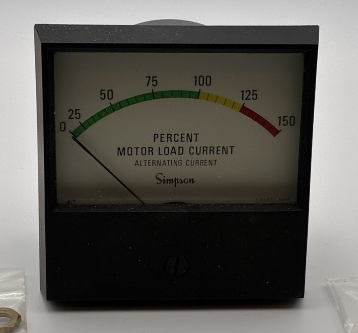 SIMPSON Instruments Motor Load Current Guage Model 2153 Discontinued + Hardware