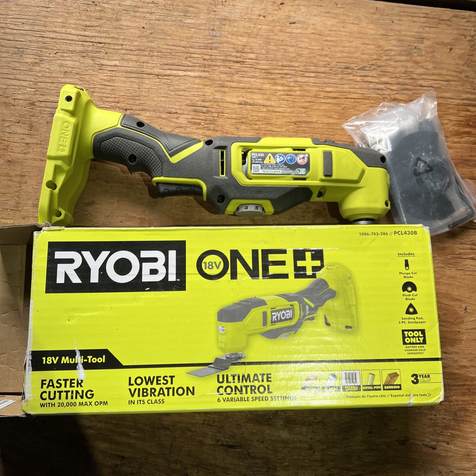 Ryobi PCL430B – Tool With Accessories Only