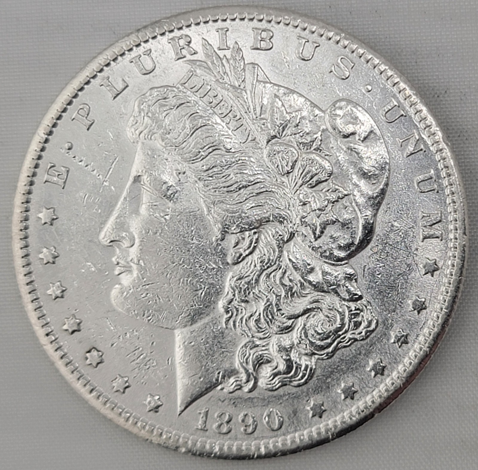 1890-S MORGAN SILVER DOLLAR IN A CURCULATED CONDITION - GOOD DETAILS