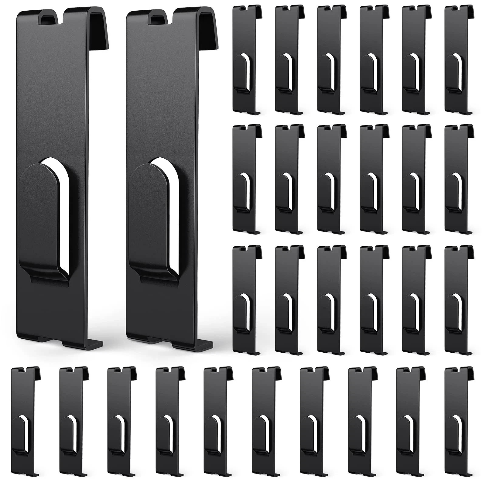 30 Pcs Gridwall Utility Notch Hook Gridwall Picture Hanger Commercial Black Grid