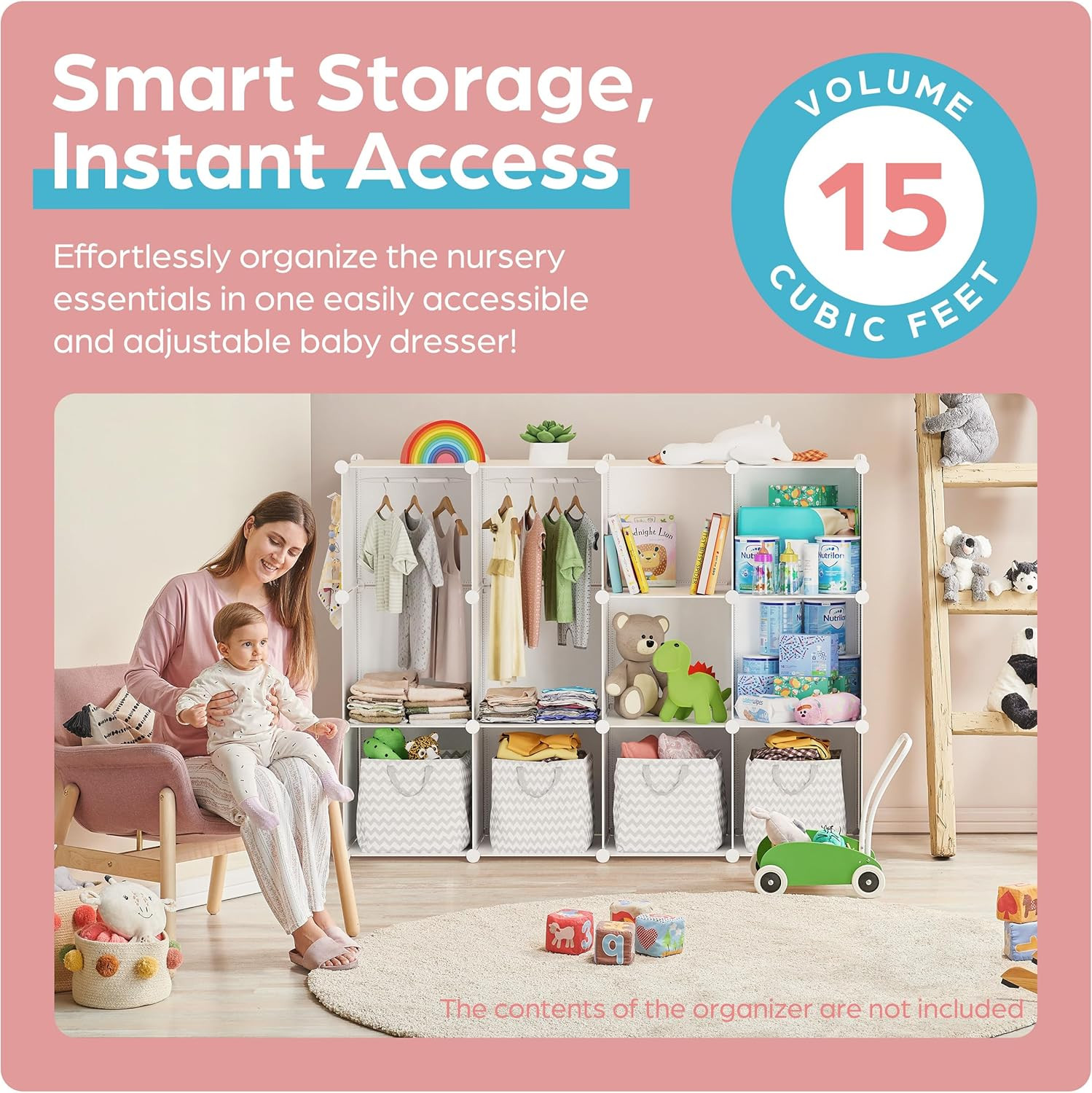 Baby Closet Organizer for Nursery: Durable Baby Wardrobe for Closet - Customizab