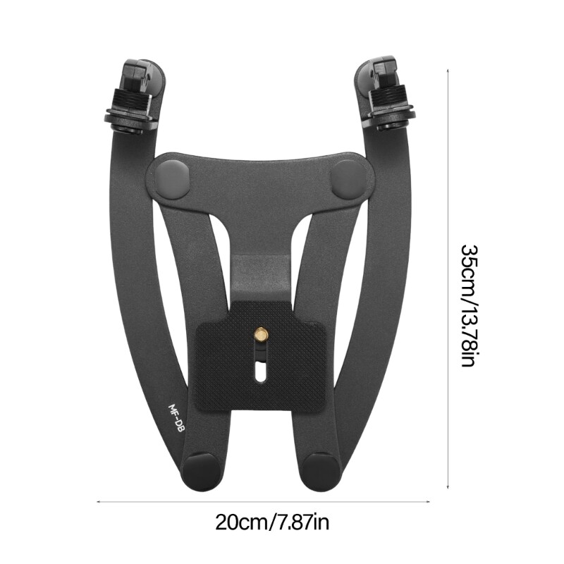 MFDB Adjustable Angle Double Head Flash Bracket for MF12-DK1 Flash Light Black