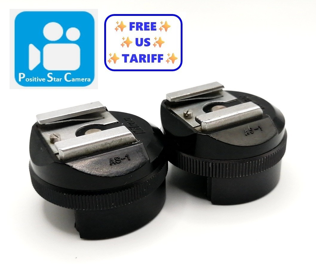 Set of 2 🎦👀🌟N MINT🌟 Nikon AS-1 Flash Gun Coupler for F2 Film Camera JAPAN