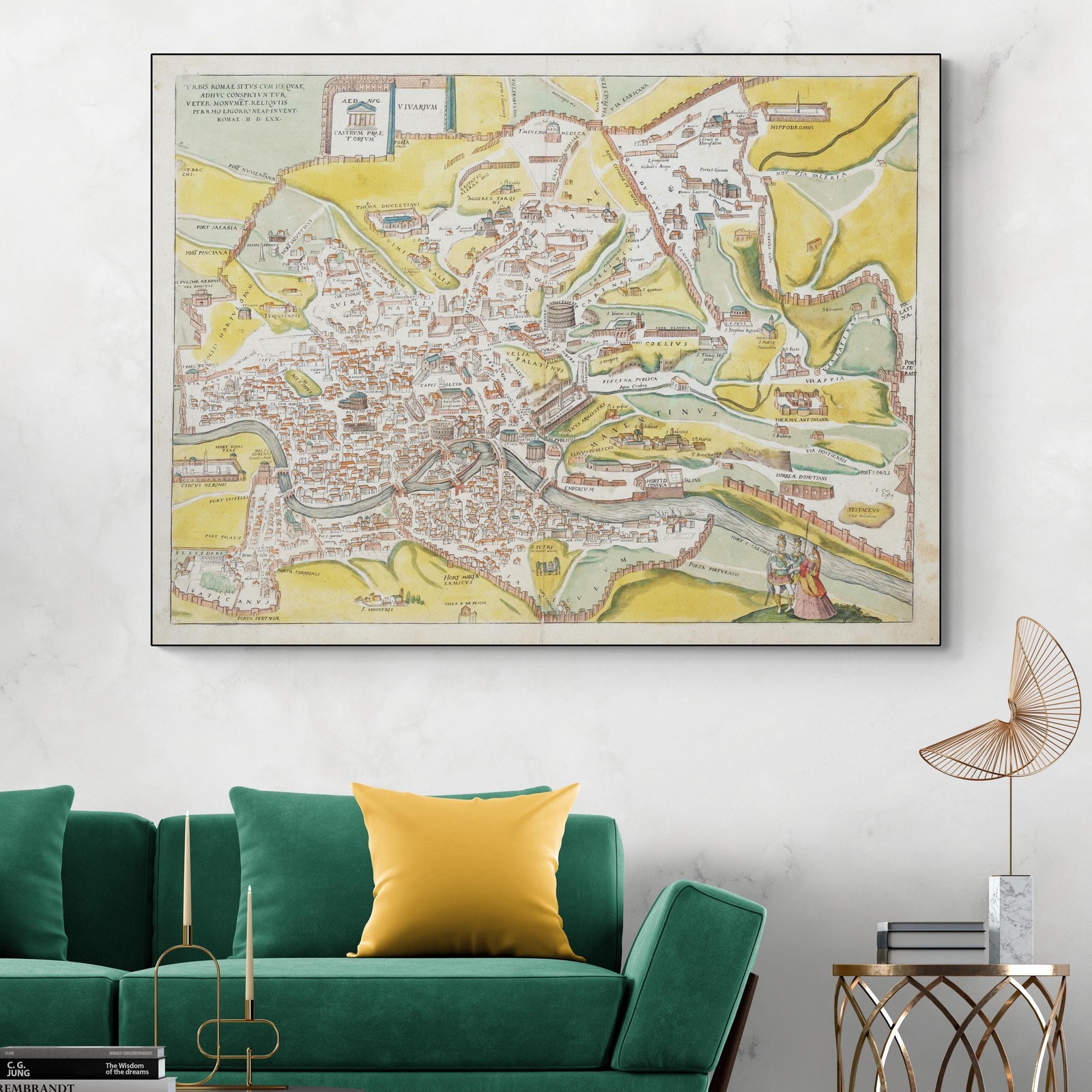 16th Century Ligorio Map of Ancient Rome – Renaissance Imperial Topography